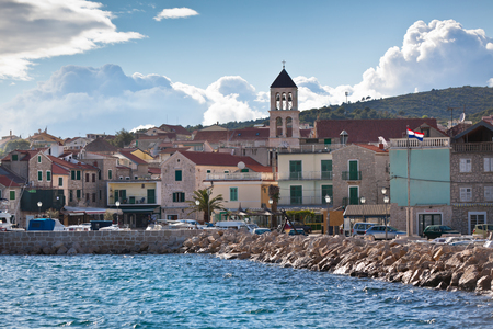 Vodice is a small historic town on the Adriatic coast in Croatiaの写真素材