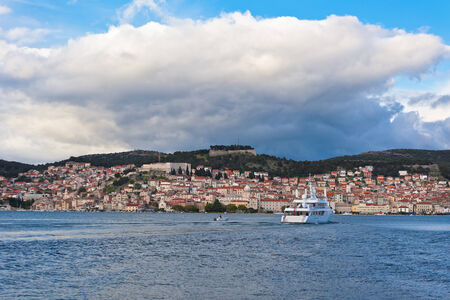 Sibenik is a historic town and harbour on the Adriatic coast in Croatiaの写真素材