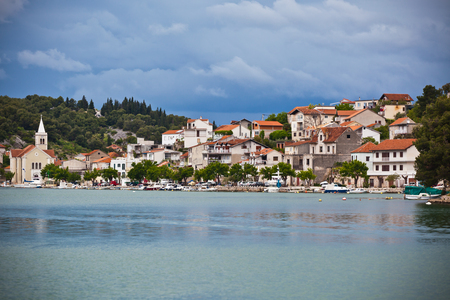 Zaton is a small town and harbour on the Adriatic coast in Croatiaの写真素材