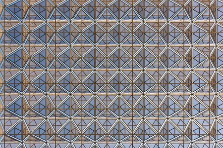 Modern building roof geometric design background. Horizontal shotの写真素材