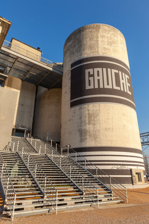 FRANCE, LYON - FEBRUARY 19: The Confluence District in Lyon, France on February 19, 2013. Popular district in the place of the old portのeditorial素材