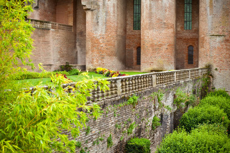 ALBI, FRANCE - AUGUST 09: Palais de la Berbie Gardens at Albi, Tarn, France on August 09, 2014.のeditorial素材