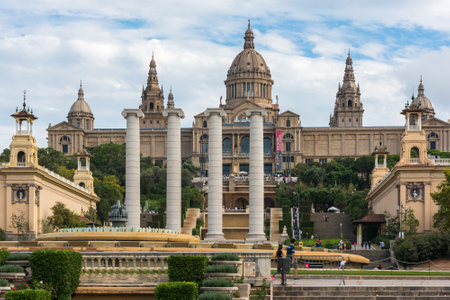SPAIN, BARCELONA - SEPTEMBER 13: The National Art Museum of Catalonia in Barcelona on September 13, 2015のeditorial素材