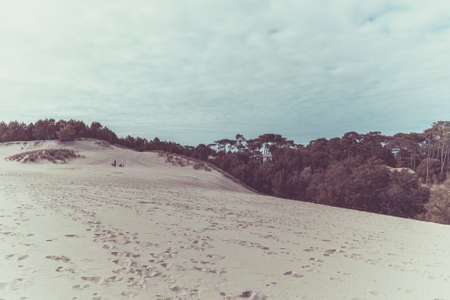 View of The Arcachon Bay and The Duna of Pyla, Aquitaine, Franceの写真素材