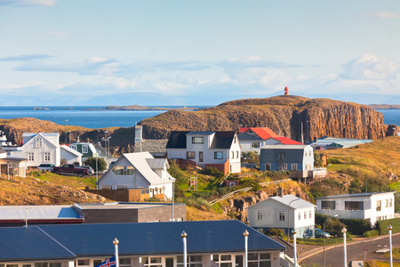The town of Stykkisholmur, Snaefellsnes peninsula, the western part of Iceland