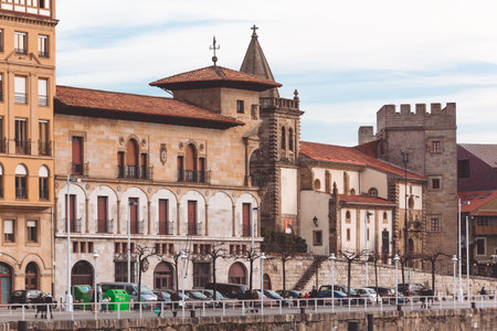 SPAIN, GIJON - JANUARY 11: View on Old Port of Gijon, Asturias, Northern Spain on January 11, 2013のeditorial素材