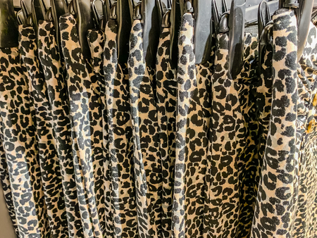 Female Clothes on racks at a Fashion Store. Mobile photo