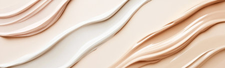 Fluid cosmetics textures spread with highlighter cream, abstract background, AI generatedの素材