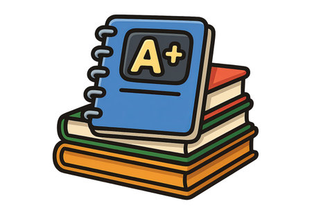 Back to school concept featuring stacked books with isolated transparent background, AI generatedの素材