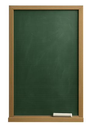 Chalkboard with wooden frame, back to school theme, isolated PNG, AI Generatedの素材