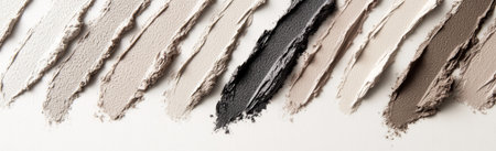 Eyeshadow smears in various colors and textures for makeup enthusiasts, AI generatedの素材