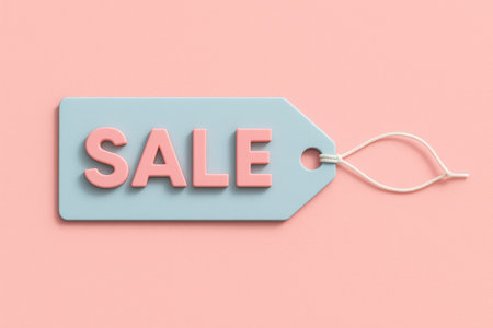 Sale tag on pastel background for Black Friday promotion, AI Generatedの素材