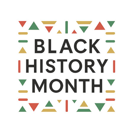 Black history month concept with geometric shapes in isolated transparent png format, AI Generatedの素材