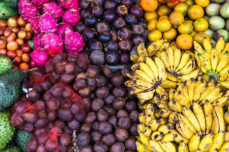 A Group of Asian Fresh Fruitsの写真素材
