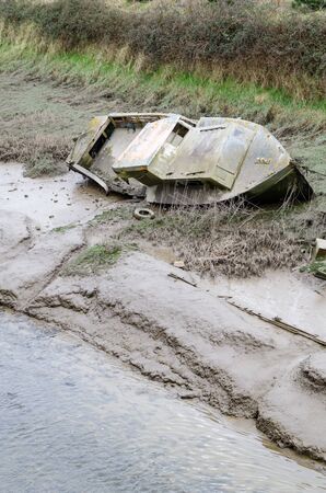 Old boat sinkingの写真素材