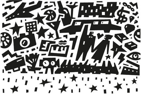 cinema stars - illustrationのイラスト素材