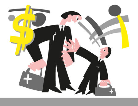 Business partners , businessman and investor - vector illustrationのイラスト素材