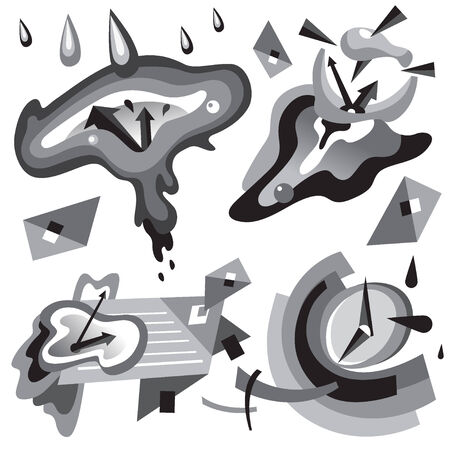 time abstract graphic symbolsのイラスト素材