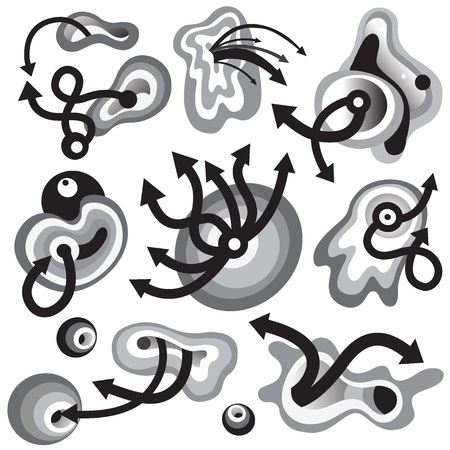 time abstract graphic symbolsのイラスト素材