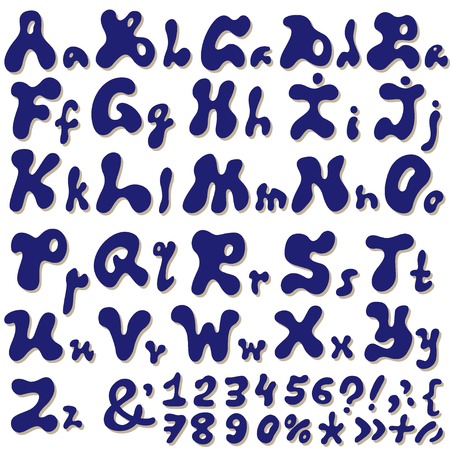 English alphabet - set vector icons in graphic styleのイラスト素材