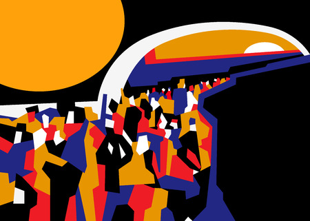 web people - abstract vector illustration , design elementのイラスト素材