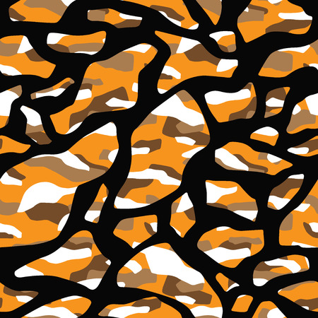 camouflage seamless pattern with abstract shapes , design elementのイラスト素材