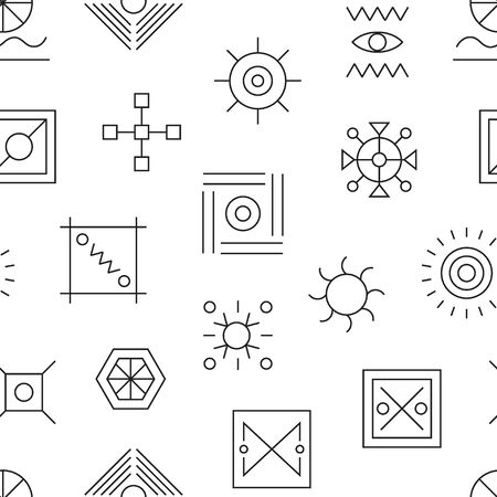seamless pattern with symbolsのイラスト素材