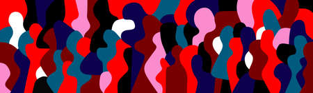 modern people - abstract vector art illustration, design elementのイラスト素材