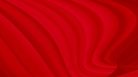 Beauty design red textured. Soft fabric abstract curve shape decorative background.の写真素材