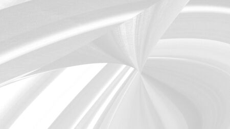 soft fabric abstract dimensions curve ballon shape decorative white backgroundの写真素材