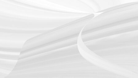Smooth soft fabric abstract white curve decorative. Textile modern style background.の写真素材
