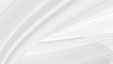 soft fabric abstract smooth curve decorative white background. Textile modern style full frameの写真素材