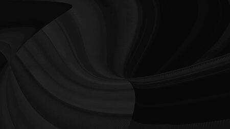 soft light fabric abstract dark Chacoal smooth curve decorative black background. textile modern style-2の写真素材
