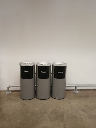 separate trash for recycle save earthの写真素材