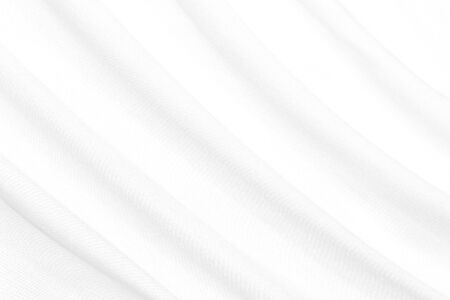 Soft linen fabric twirl motion wave curve abstract modern fashion style shape  cloth textile white backgroundの写真素材