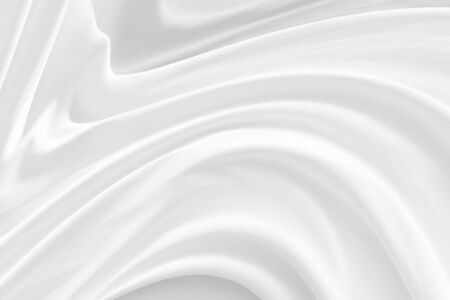 soft white fabric curve beauty texture backgroundの写真素材