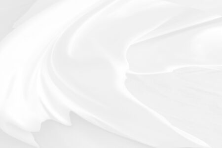 soft white fabric textured abstract curve white backgroundの写真素材