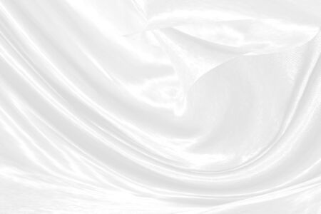 soft fabric abstract curve shape textile decorative white backgroundの写真素材