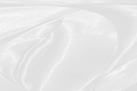 soft fabric abstract curve shine decorative white backgroundの写真素材