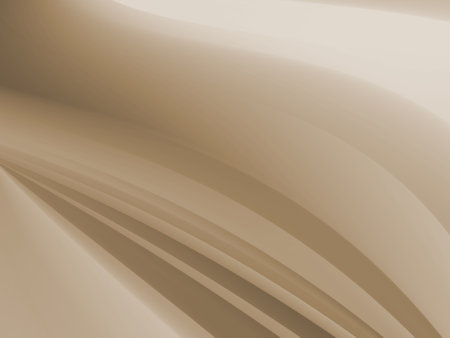 Clean fashion soft sepia brown color fabric textile woven beautiful abstract smooth curve shape decorative backgroundの写真素材