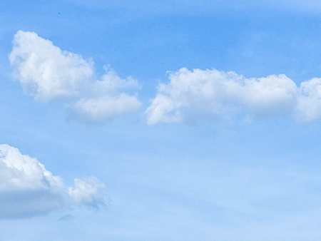 blue sky high shape outdoor group of white clouds background in summer gradient light beauty background. beautiful bright abstract cloud and calm fresh wind airの写真素材