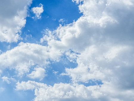 blue sky high shape outdoor group of white clouds background in summer gradient light beauty background. beautiful abstract bright cloud and calm fresh wind airの写真素材
