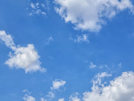 blue sky high shape outdoor group of white clouds background in summer gradient light beauty background. beautiful bright abstract cloud and calm fresh wind airの写真素材
