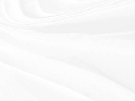 Clean smooth abstract fashion woven beautiful soft fabric curve shape decorative textile white backgroundの写真素材