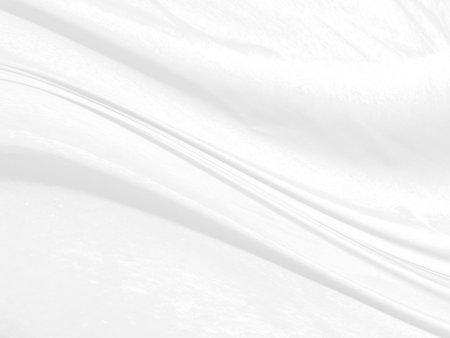 Clean woven beautiful soft fabric abstract smooth curve shape decorative fashion textile silver white backgroundの写真素材