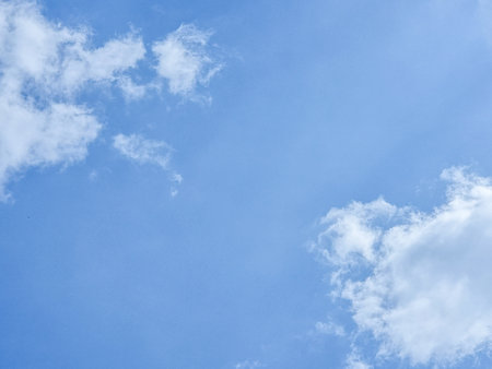 blue sky high shape outdoor group of white clouds background in summer gradient light beauty background. beautiful abstract bright cloud and calm fresh wind airの写真素材