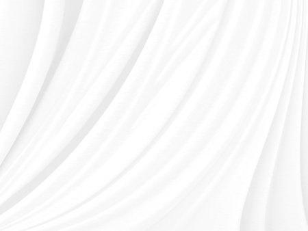 Clean woven beautiful soft fabric abstract smooth curve shape decorative fashion textile white backgroundの写真素材