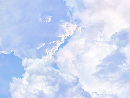 blue sky high shape outdoor group of white clouds background in summer abstract gradient light beauty background. beautiful bright cloud and calm fresh wind airの写真素材