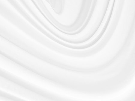 Clean woven beautiful silky soft fabric white abstract smooth curve shape decorative fashion textile backgroundの写真素材