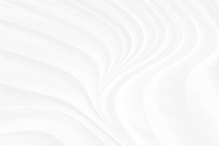 Clean abstract fashion woven beautiful soft fabric smooth curve shape decorative textile white backgroundの写真素材